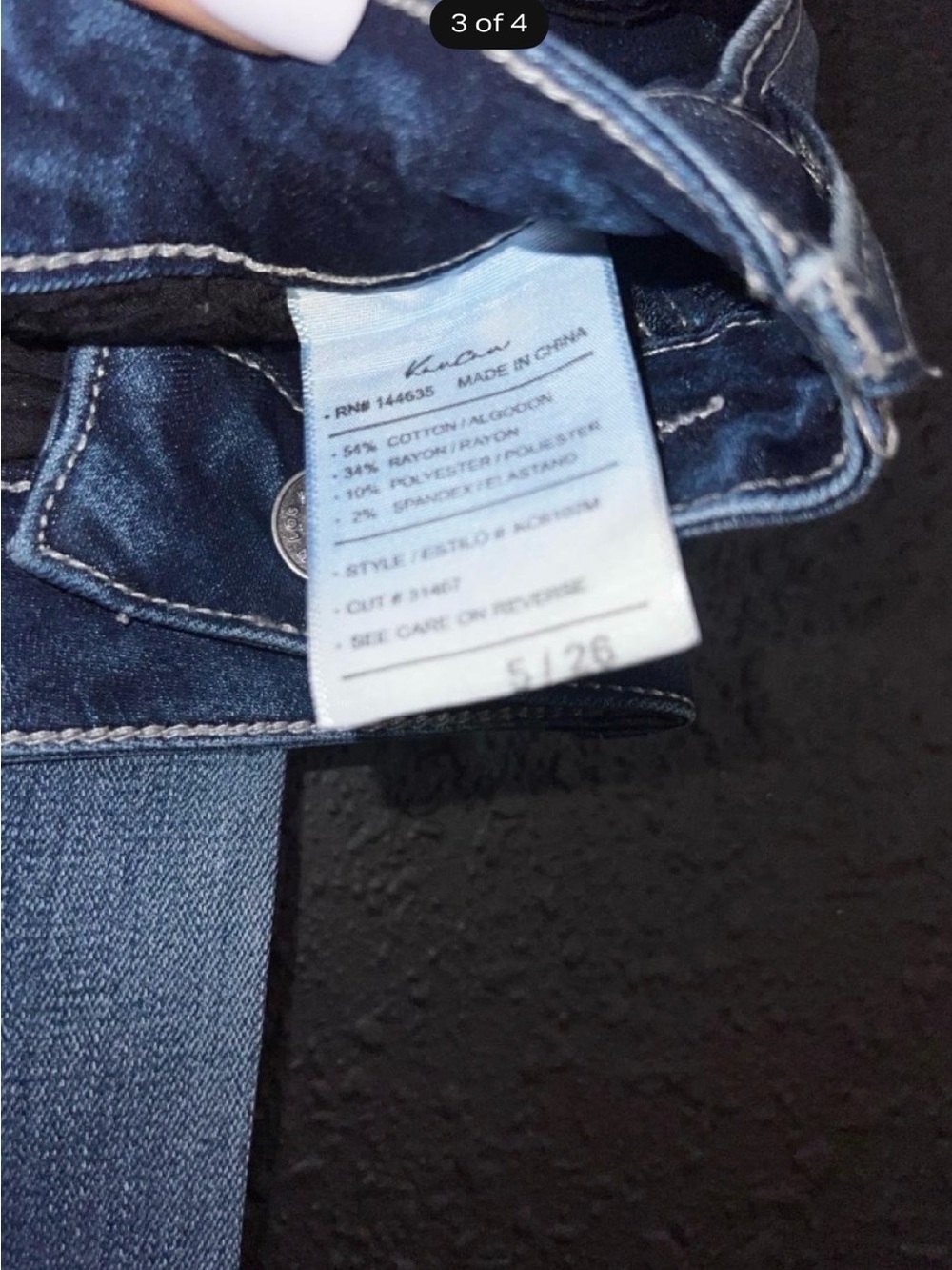 KanCan Dark Blue Boot Cut Jeans - Picture 3 of 4